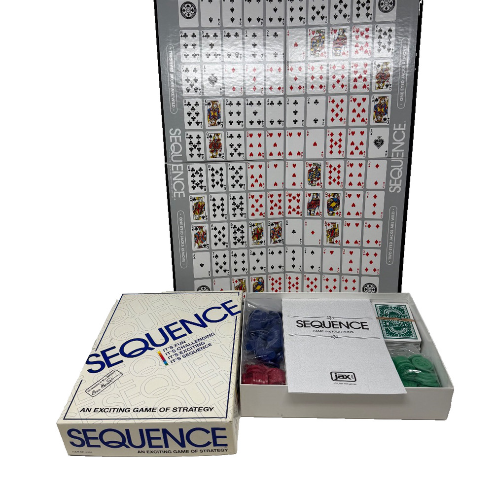 Jax Sequence 1995 Board Game Complete Sealed Contents Worn Box